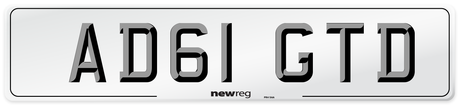 AD61 GTD Number Plate from New Reg